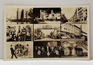 RENO Nevada MULTI VIEW Real Photo RPPC Postcard E12