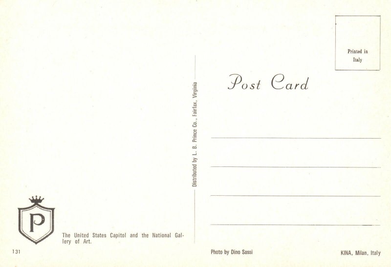 Vintage Postcard Greetings from Washington DC National Gallery of Art W