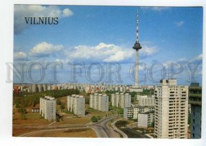 493237 USSR 1990 year Lithuania Vilnius TV tower postcard