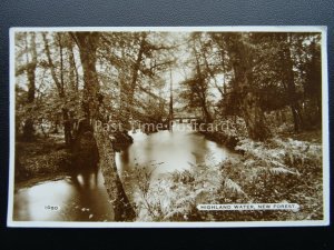 Hampshire NEW FOREST Highland Water c1950's RP Postcard by Dearden & Wade