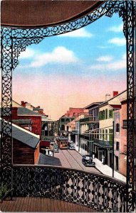 Postcard TRAIN SCENE New Orleans Louisiana LA AK7532