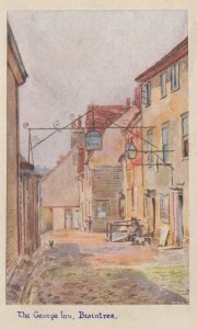 The George Inn Braintree Essex Antique Painting Postcard