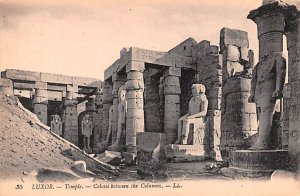 Temple Colossi between the Columns Luxor Egypt, Egypte, Africa Unused 