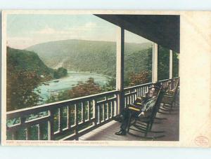 Divided-Back BALCONY OF HOTEL Delaware Water Gap Pennsylvania PA hk4131