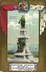 canada, QUEBEC, Ter-Centenary Celebration (1608-1908) Monument Champlain