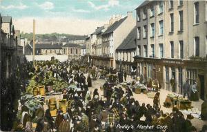 Vintage Postcard Paddy's Market Cork Ireland