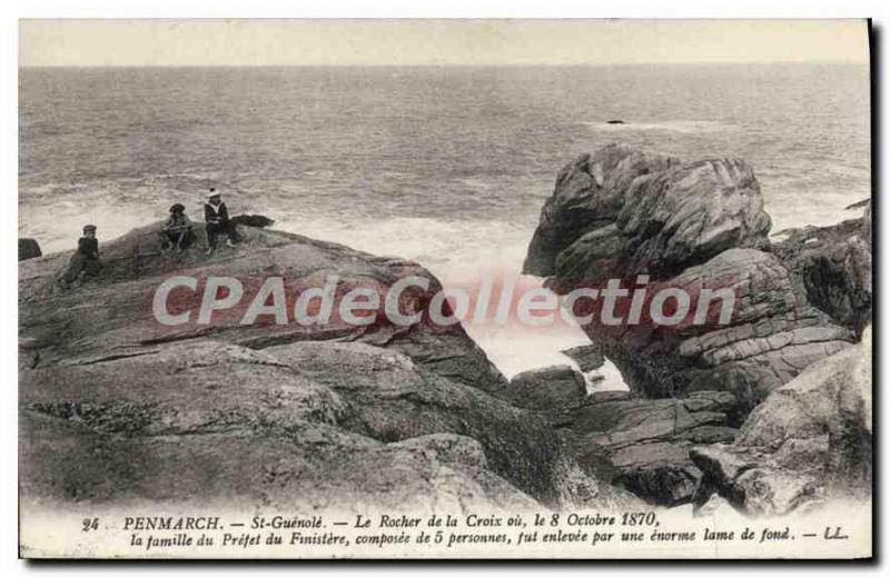 Postcard Old St Guenole Penmarch the Rock of Coix o 8 October 1870 the family...