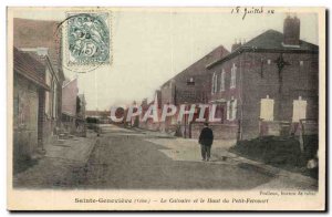 Sainte Genevieve Old Postcard Calvary and upper Petit Fercourt