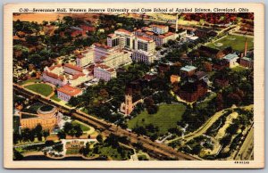 Vtg Cleveland OH Severance Hall Western Reserve University 1940s View Postcard