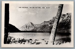 Postcard RPPC c1940s Lake McDonald MT Glacier National Park Cecil Nixon Photo