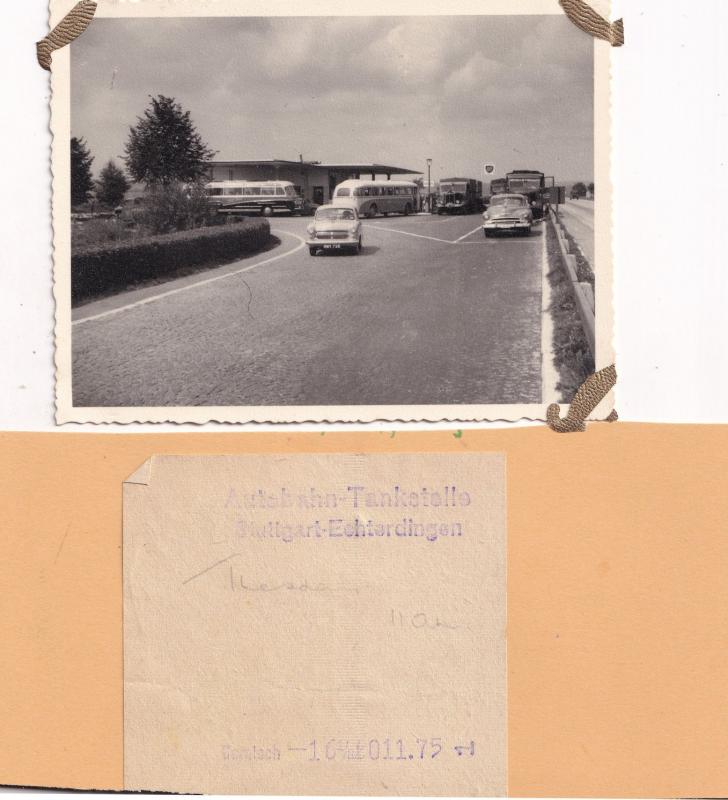 Stuttgart Autobahn Garage German Petrol Receipt 1950s Photo