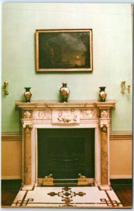 Postcard - Marble mantel in the Banquet Hall at Mount Vernon, Virginia