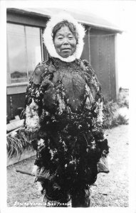 Postcard RPPC 1940s Alaska Eskimo woman bird parade 23-11974