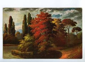 240487 AUTUMN Forest Garden by FIRBIG Vintage Color postcard