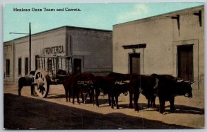 MEXICO c1910 Postcard Oxen Team And Carreta