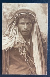 Mint Palestine Real Picture Postcard A Bedouin In His Happy Mood