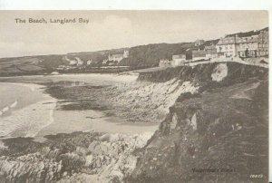 Wales Postcard - The Beach - Langland Bay - Swansea - Glamorgan - Ref TZ3840