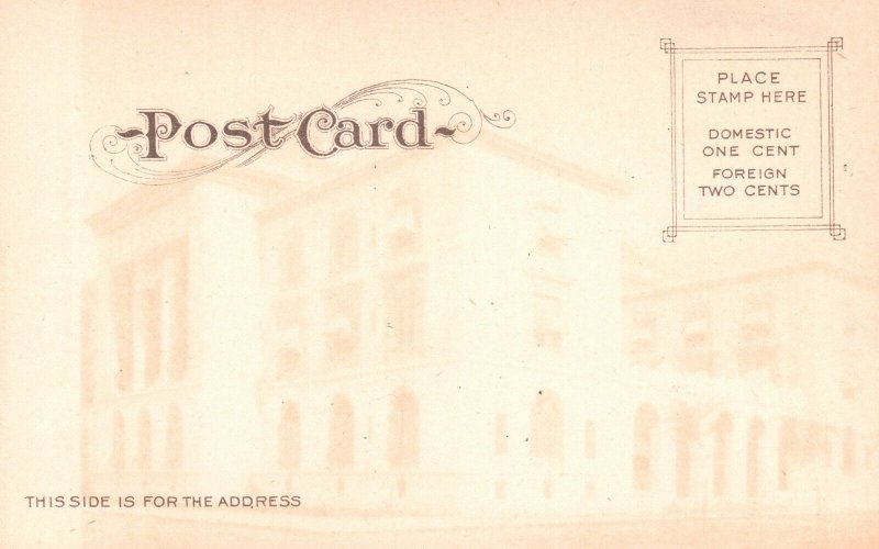 Vintage Postcard 1900's Custom House Portland Oregon Pub. Edward Mitchell