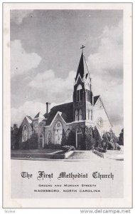 Exterior, The First Methodist Church, Greene and Morgan Streets,  Wadesboro, ...