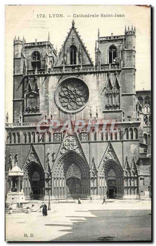 Lyon Old Postcard Cathedrale Saint Jean