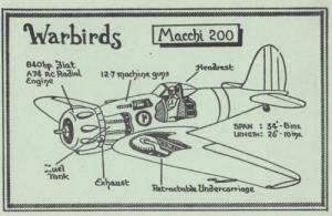 Macchi 200 WW2 Bomber Plane Limited Edition Postcard