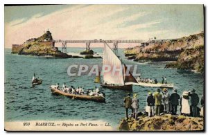 Postcard Old Port Biarritz Regates Old Boats