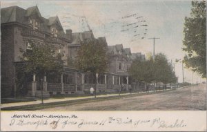 Postcard Marshall Street Norristown PA 1907