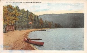 J59/ Limekiln Lake Adirondacks New York Postcard c1910 Bathing Beach 171