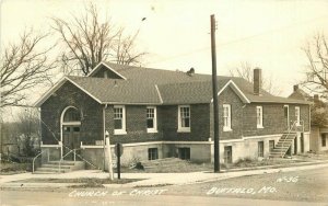 Missouri Buffalo Church of Christ N-36 1940s RPPC Photo Postcard 22-4463