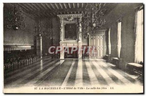 Old Postcard La Rochelle L & # 39Hotel Town La Salle Des fetes