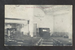 COON RAPIDS IOWA METHODIST EPISCOPAL CHURCH INTERIOR VINTAGE POSTCARD