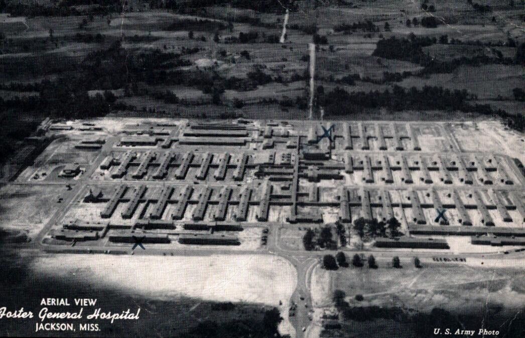 Foster General Hospital Jackson Mississippi US Army WW2 1945 Postcard