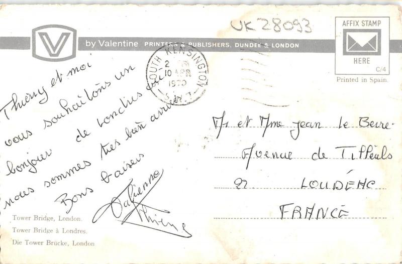 uk28093 tower bridge london real photo uk