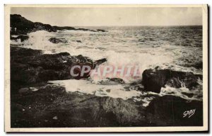 Postcard Old Tharon Plage Effect waves