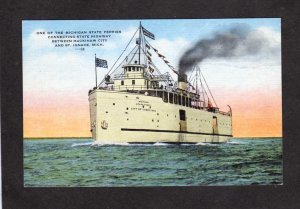 MI Michigan State Auto Automobile Ferry City Sheboygan St Ignace Mackinaw City