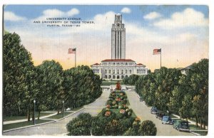 Postcard University Avenue University Texas Tower Austin Texas TX