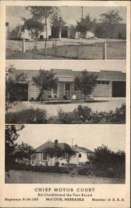 McCook Nebraska NE Chief Motor Court Multi-View Vintage Postcard