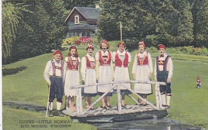 Wisconsin Blue Mounds Guides At Little Norway Curteich