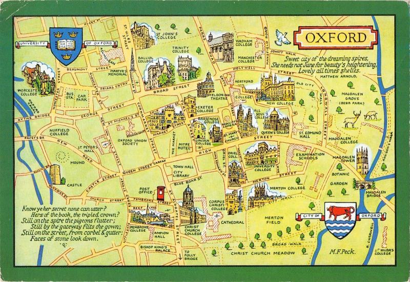 B97085 oxford map cartes geographiques   uk