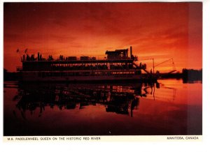 MS Paddlewheel, Queen of Red River Boat,  Manitoba at Night