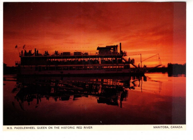 MS Paddlewheel, Queen of Red River Boat,  Manitoba at Night