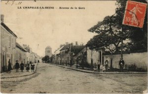 CPA LA CHAPELLE-la-REINE Avenue de la Gare (19583)