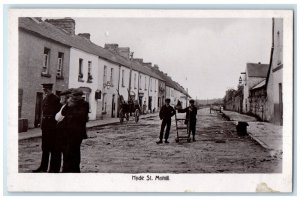 c1930's Hyde Street Mohill Ireland Vintage Posted RPPC Photo Postcard