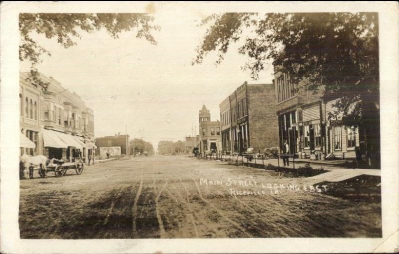 Riceville IA Main St.  c1910 Real Photo Postcard