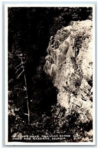 c1920's Witches Head Tallulah Gorge Park & Gardens GA  RPPC Photo Postcard