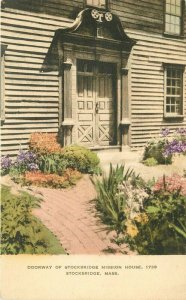 Stockbridge Massachusetts Doorway Mission House Albertype Postcard 21-10717