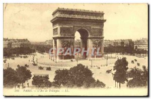 Old Postcard Paris Arc de Triomphe