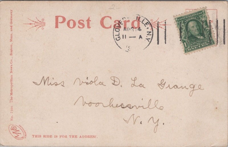 Carnegie Library Gloversville New York Vintage Postcard C043