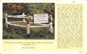 Ut-Say-An-Tha's Grave on side of Mountain in Stamford, New York