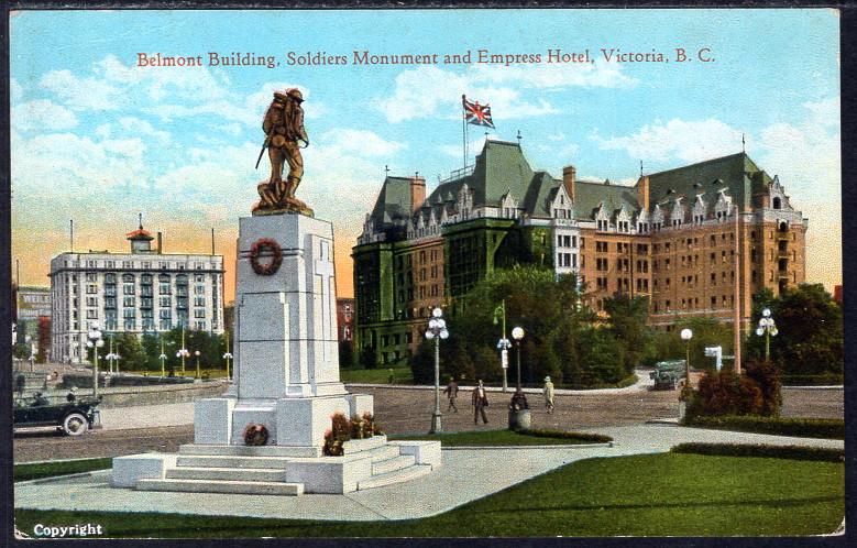 Belmont Building,Soldiers Monument,Empress Hotel,Victoria,BC,Canada